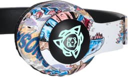 MOZY® - Draadloze Koptelefoon - Wit Graffiti - Bluetooth - tot 10 Meter - Bedieningspaneel - Bellen - met Ingebouwde Microfoon - Hoofdtelefoon Kinderen - Verstelbaar — thumbnail 2