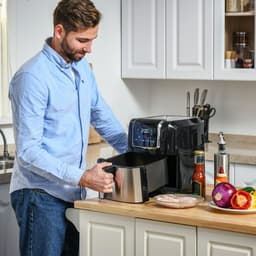HOMCOM-Heißluftfritteuse-Stahl, Kunststoff-36,5L x 29B x 33,8H cm-Schwarz — thumbnail 7