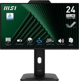 MSI Pro MP242PMG - Full HD IPS Monitor - 120Hz - 24 inch - Webcam - 4 Way Adjustable - Speakers — thumbnail 1