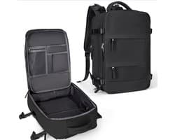 Suntac Rugzak Zakelijke forensenrugzak for 15,6 inch laptop Handtas - Laptoptas Dames & Heren - Rugtas - Rugzak - Hoge kwaliteit- mannen College School Boekentas Buitenshuis Reizen Wandelrugzak- -Zwart