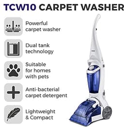 Tapijtwasmachine met 250 ml Reinigingsshampoo en 600 W Vermogen - Washington Blue — thumbnail 5