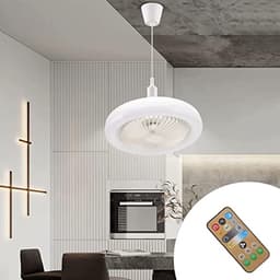 Moderne Inbouw Ceiling Fan met Verlichting 36W voor Binnengebruik - Mini Ventilator met LED Lamp voor Slaapkamer, Woonkamer en Keuken — thumbnail 2