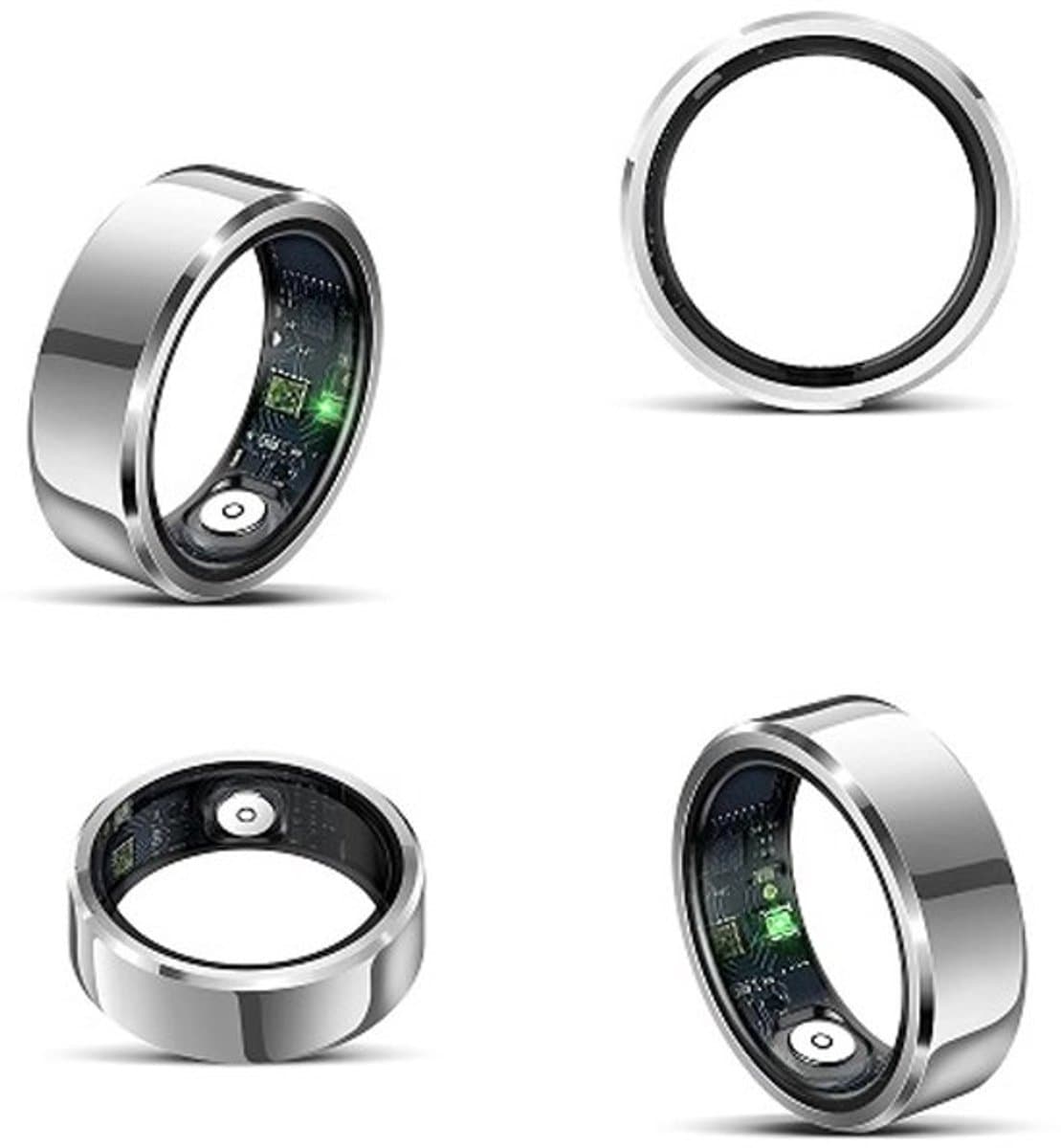 DrPhone RingSense V2 - Smart Ring - Europese ringmaat 57 - IP68 Waterdicht - 24-Uur Hartslagmonitoring – Slaapmonitor – Stappenteller – Mobiele App - Zilver — afbeelding 1