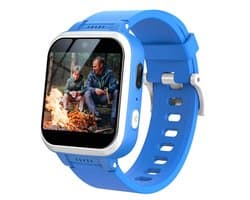 Peysaitr - Kinder Smartwatch - Inclusief 7 puzzelspellen - Touchscreen 1.54 inch - HD Dual Camera - Multifunctioneel - Kerstcadeaus - Verjaardagscadeau - Blauw - 1 stuk