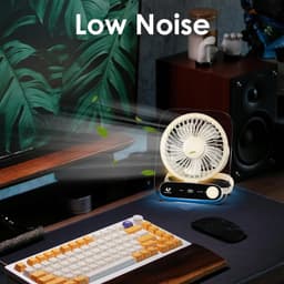 Draagbare mini USB-ventilator - Stil, 199 snelheden, verstelbaar, oplaadbaar, ideaal voor thuis, kantoor en outdoor — thumbnail 2