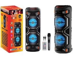 Bluetooth Speaker Party Box - Discolichten - Partybox - Incl. Afstandsbediening - Microfoon Aansluiting