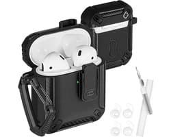 Brenzoos - Zwarte Beschermhoes voor AirPods 1/2 Generatie - Compatibel - Duurzaam Materiaal - Type A
