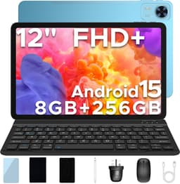 DOOGEE T36 Tablet met toetsenbord 12"+ 90Hz Android 15 32 ​​GB RAM + 256 GB ROM 8800 mAh batterij Twee simkaart BT 5.0 FaceID,Blauw — thumbnail 1