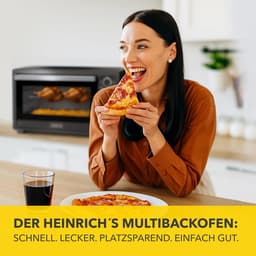 Heinrich´s HMO 8401 Mini-oven met hete lucht - 30L - kleine oven met draaispit, airfryer-inzetstuk – binnenverlichting - 1600W — thumbnail 5