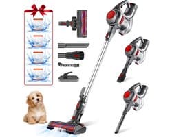 Elekiatech Steelstofzuiger - Steelstofzuiger Draadloos - 37000 Pa - 2200 mAh Accu - 50 Minuten - 1,3 L Stofbak - voor Tapijten en Harde Vloere