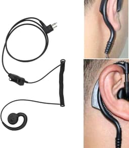 JeiibrZui Walkie-Talkie Headset - Oortje Voor Portofoons - Compatibel Met Motorola A8 XIR P3688 C1200 GP3188 - Ergonomisch & Verliesvrij Geluid - 1 Stuk - Zwart — thumbnail 1