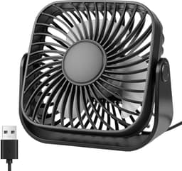 Mini USB Tafelventilator 10 cm - Stil, 360° Rotatie, 3 Snelheden voor Thuis en Kantoor — thumbnail 2