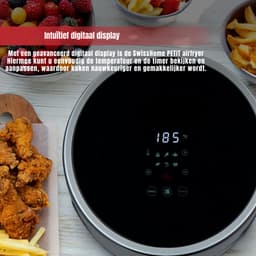 MMP® Mini airfryer - Airfryer - Airfryer klein - Zwart - 28cm x 22cm x 29cm — thumbnail 5