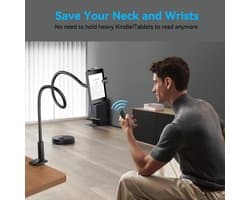 Tabletstandaard met Afstandsbediening voor E-readers - Flexibele Houder voor Lezers