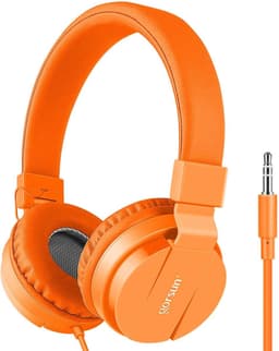 iPad Koptelefoon Kinderen - Hoofdtelefoon Kids Verstelbaar - On-Ear Volumebegrenzing - Oranje — thumbnail 1