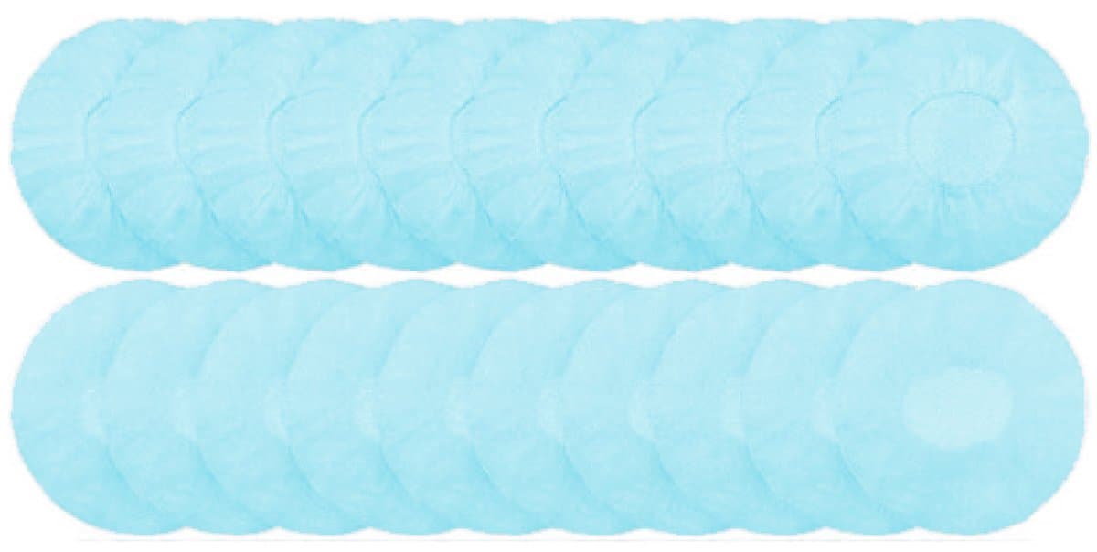 DKT Elastische wegwerp Hygienehoesjes/hoofdtelefoon cover hoes 7cm DKT-HH0007B 100 stuks | Blauw | universeel — afbeelding 1