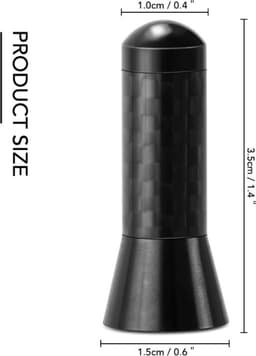 Antenne - Auto antenne - Carbon fiber antenne - Korte antenne universeel -Zwart — thumbnail 1