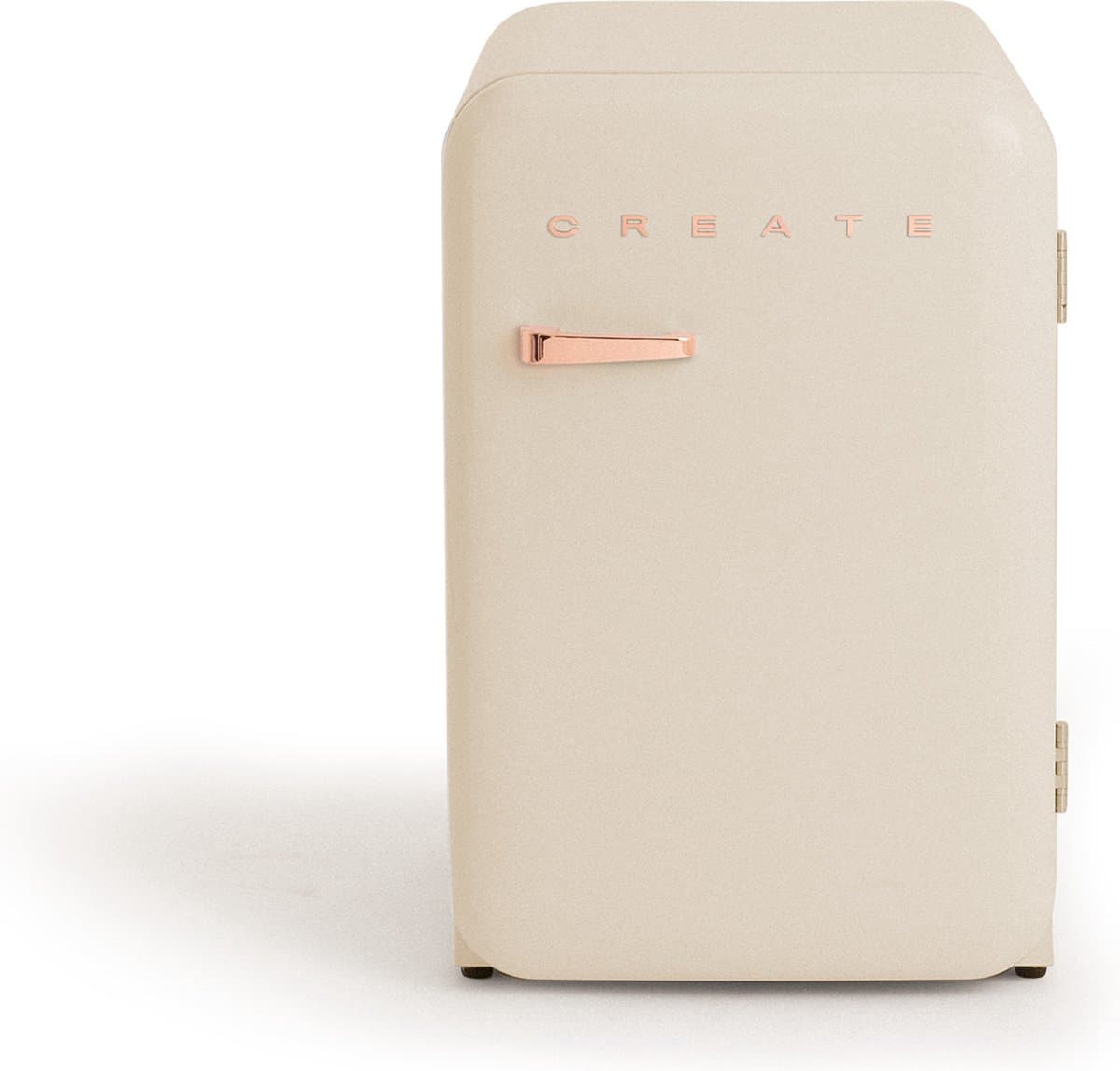 CREATE - Koelkast in retrostijl - Gebroken wit - Handvat Roségoud - FRIDGE RETRO 107L — afbeelding 1