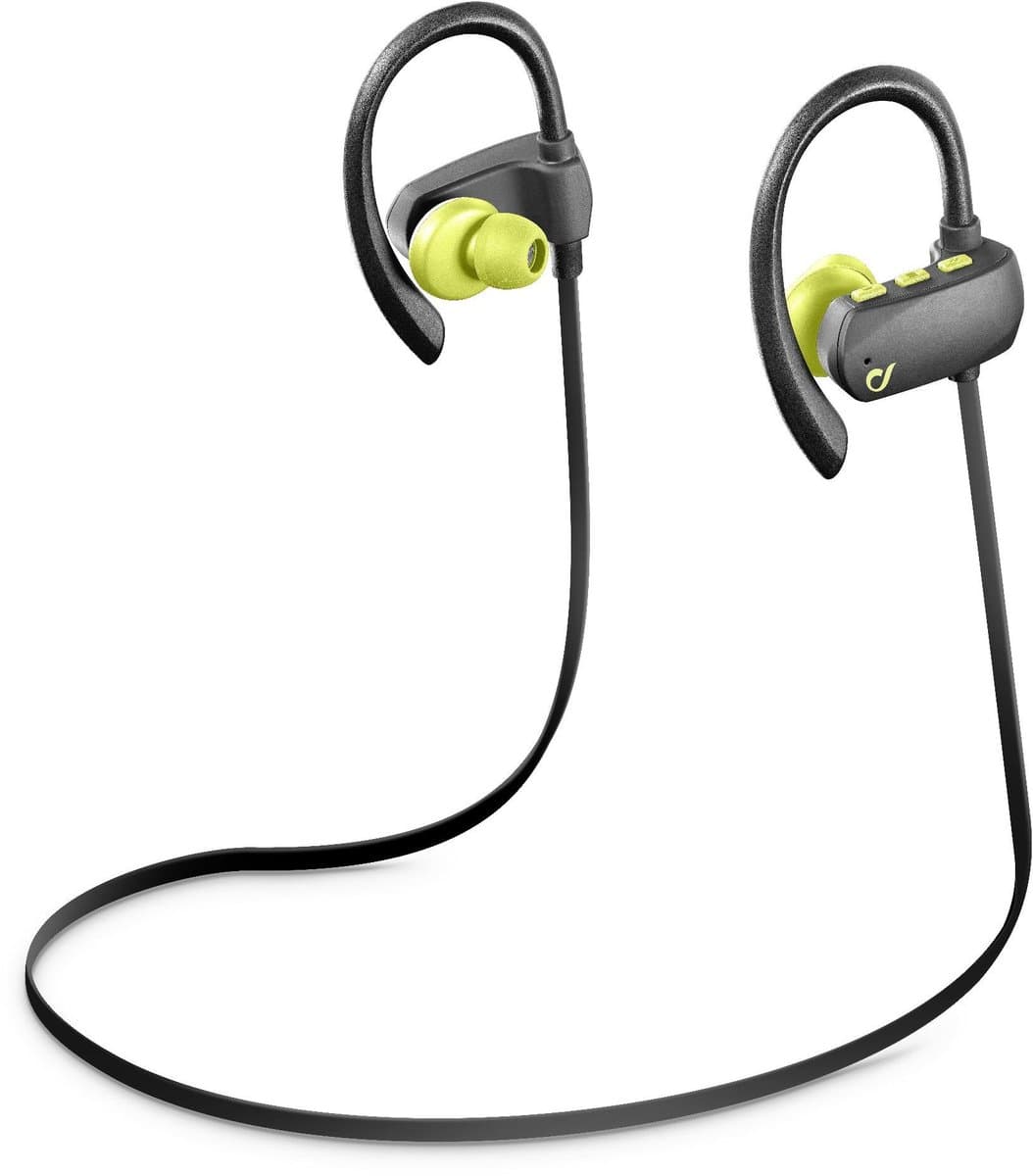Cellularline Grasshopper Pro oorhaak Stereofonisch Bluetooth Grijs, Limoen mobiele hoofdtelefoon — afbeelding 1