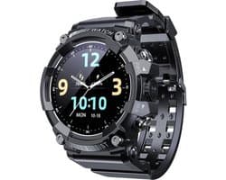 DrPhone SMARTX1 – Smartwatch Met Sportfuncties – IP67 Waterdichte Smartwatch – Bluetooth Smartwatch – Full Touchscreen – Bloeddruk & Hartslagmeter - Zwart