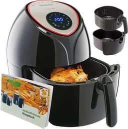 Monzana Hetelucht Friteuse - 6,5 L XXL LED & Timer 1850W - Zwart — thumbnail 4