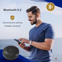Golden Sound Oordopjes slapen - Draadloze oordopjes - Sleep Plugs - Actiev Noise Cancelling 24dB - Slaap Oortjes - Sport oordopjes - Geschikt voor elke laptop en smartphone - Zwart — thumbnail 2