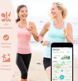 Nexvex® Deluxe Smartwatch voor Dames - Sporthorloge met Hartslagmeter - Bloeddrukmeter - Stappenteller - Sport Horloge met Belfunctie - Smart Watch Saturatiemeter - Zaklamp - Yoga - Bluetooth Activity Tracker - Android/iOS - 2.0 Inch - Rosé — thumbnail 2