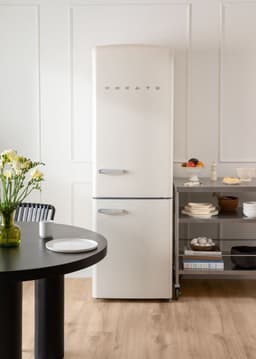 CREATE - Koelkast met vriezer - Combi koelkast - Capaciteit 330L - 3 verwisselbare planken - No-frost-systeem - Temperatuurbereik van tussen 2 °C en 8 °C - Vriezer -24ºC - Wit- FRIDGE STYLANCE — thumbnail 1