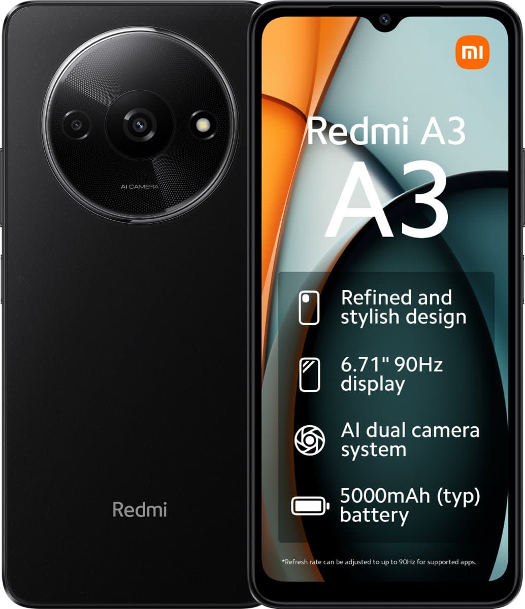 Xiaomi Redmi A3 128GB - Midnight Zwart — afbeelding 1