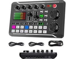 BolGalaxy - DJ Draaitafel - DJ Mix Set - Dj Mixer Effecten En Stemwisselaar - DJ Controller - Live Geluidskaart En Audio-Interface - Bluetooth Stereo Audio Mixer - Zwart
