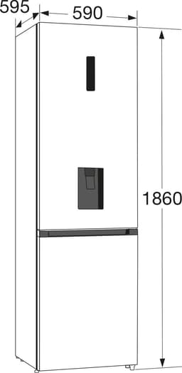 ETNA KCV286WRVS- Vrijstaande Koel-vriescombinatie - 186 cm - RVS - Waterdispenser - No Frost — thumbnail 4
