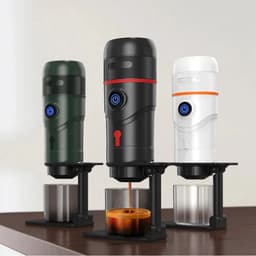 Draagbare Koffiemachine - Koffiezetapparaat Met Thermoskan - Inclusief USB + Lichtnet + Opbergtas + Standaard - Koffiemaker 12 Volt - Onderweg 3 in 1 - Nespresso - Dolce Gusto - Koffiepoeder - Groen — thumbnail 3
