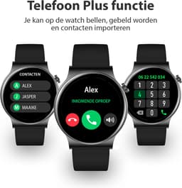OOQE WATCH CS PRO - Smartwatch Heren en Dames | Geschikt voor iOS en Android | Full HD | Notificaties | Gezondheidsanalyse | Sportanalyse | GPS Koppeling | Bellen | Muziek/Audio Luisteren | Spelletjes | Ergonomisch | Nederlandstalig | Magenta — thumbnail 5