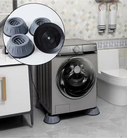 4 Stuks Anti Tril Poten - Wasmachine Demper - Schokdemper - Anti Slip Trilmats - Wasmachine Trillingsdemper - Trillingsdemper - LOUZIR — thumbnail 2