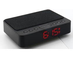 Soundmaster UR124SW - Wekkerradio met met QI laadfunctie - dubbelalarm