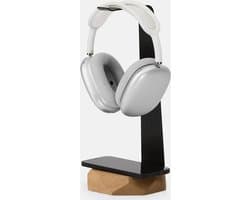 Oakywood 2in1 Headphones Stand - Massief Eiken - Echt Hout Koptelefoon Standaard Houder met 10W Draadloze Oplader