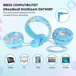 StayPowered Kinderheadset - Schattige Dinosaurusontwerp voor Comfortabel Luisterplezier! - Geïntegreerde Microfoon - Inclusief Geschenkdoos - Uitgebreide Volumecontrole - Schattig Cartoondesign - Wit - Levering Sneller dan Aangegeven! — thumbnail 4