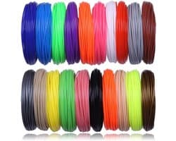 ValeDelucs PLA Filament 1.75mm - 3D Pen Vullingen - 200 meter 20 Kleuren van 10 meter - Navulling - Vulling voor 3D pennen