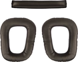 Somstyle Oorkussens Met Hoofdband Geschikt Voor Logitech G35, G230, G332, G430, G432, F430, F450 & G930 Headset - Zacht Schuim - Eiwitleer - Zwart — thumbnail 1