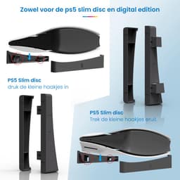 YONO Standaard Horizontaal geschikt voor PS5 SLIM - Houder Playstation 5 Stand Accessoires Beugel - Zwart — thumbnail 4
