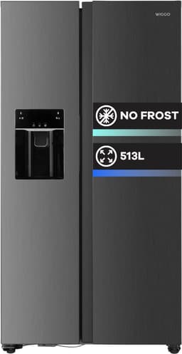 Wiggo WR-SBS18IME(X) - Amerikaanse Koelkast - No Frost - Water- en ijsdispenser - Met Display - Super Freeze - 513 Liter - 5 jaar garantie - Roestrvrijstaal — thumbnail 15