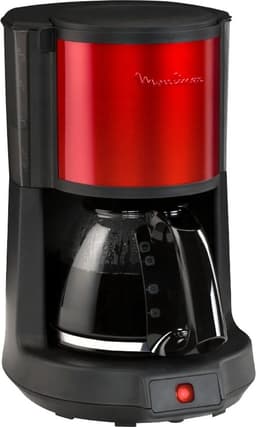 Moulinex Subito RVS FG370D11 - Koffiezetapparaat - - 1.25L- 15 kopjes - Rood — thumbnail 1