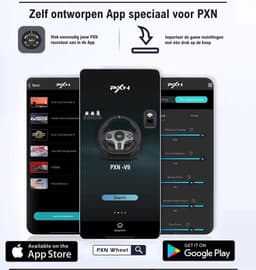 PXN - V9 - Race Stuur - Met Pedalen en Shifter - 270/900°- Game Stuur - Geschikt voor - PS4 - Xbox One - PC - Xbox Series X|S - PS3 - Met App — thumbnail 2