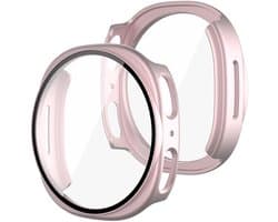 Stravo Screen protector case voor Samsung Galaxy Watch 8 - 44mm - Full Cover Hard Case / Beschermend Hoesje - Roségoud - Samsung Galaxy Watch 8 44mm screenprotectors