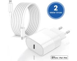 Golden Sound 20W Originele Super Snellader - Oplader - 2 Meter Oplaadstekker - Lader geschikt voor Lightning 14/13/12/11/Xr/Xs/Xs Max/8/8 Plus/ Pro