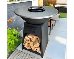 ASH - Nova - XL - Plancha barbecue met grillring - Buitenkoken - Plancha BBQ - Plancha Bakken - Zwart - Grillring