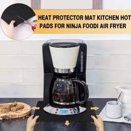 4 Stuks Hittebestendige mat voor Airfryer - hittebestendige mat - Keukenbladbeschermer - koffiezetapparaatmat-Ovenbeschermingsmat - 44*30CM - voor aanrechtbladen - Geschikt voor airfryer, koffiezetapparaat, blender — thumbnail 3