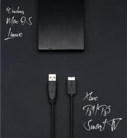 CLGP® Harde Schijf Extern - Draagbare - 1TB Opslag - Zwart — thumbnail 3