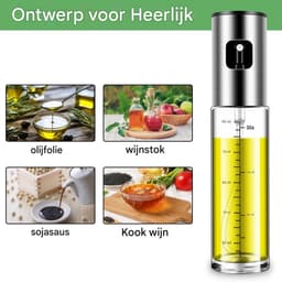 Vitdipy - Olijfolie Sprayer - Oliefles - 100ML - Incl. borstel en olieborstel - Met weegschaal - Navulbaar - Voor Airfryer, BBQ & Bakken — thumbnail 4
