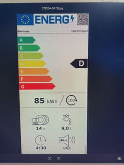 Siemens SN63HX16VE inbouwvaatwasser — thumbnail 3